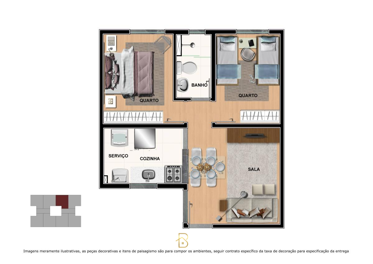 Apartamento com 2 quartos, 39,53m², à venda em Cuiabá, Ribeirão do Lipa - Paulo Barretto Corretor CRECI 11742